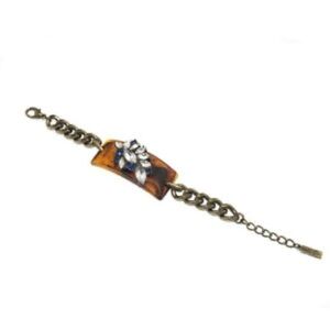 Bauble bar faux tortoise rhinestone bracelet